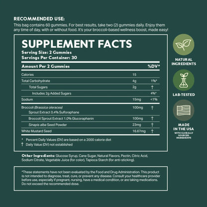 NeuroBrocc Sulforaphane Supplement 60 Gummies
