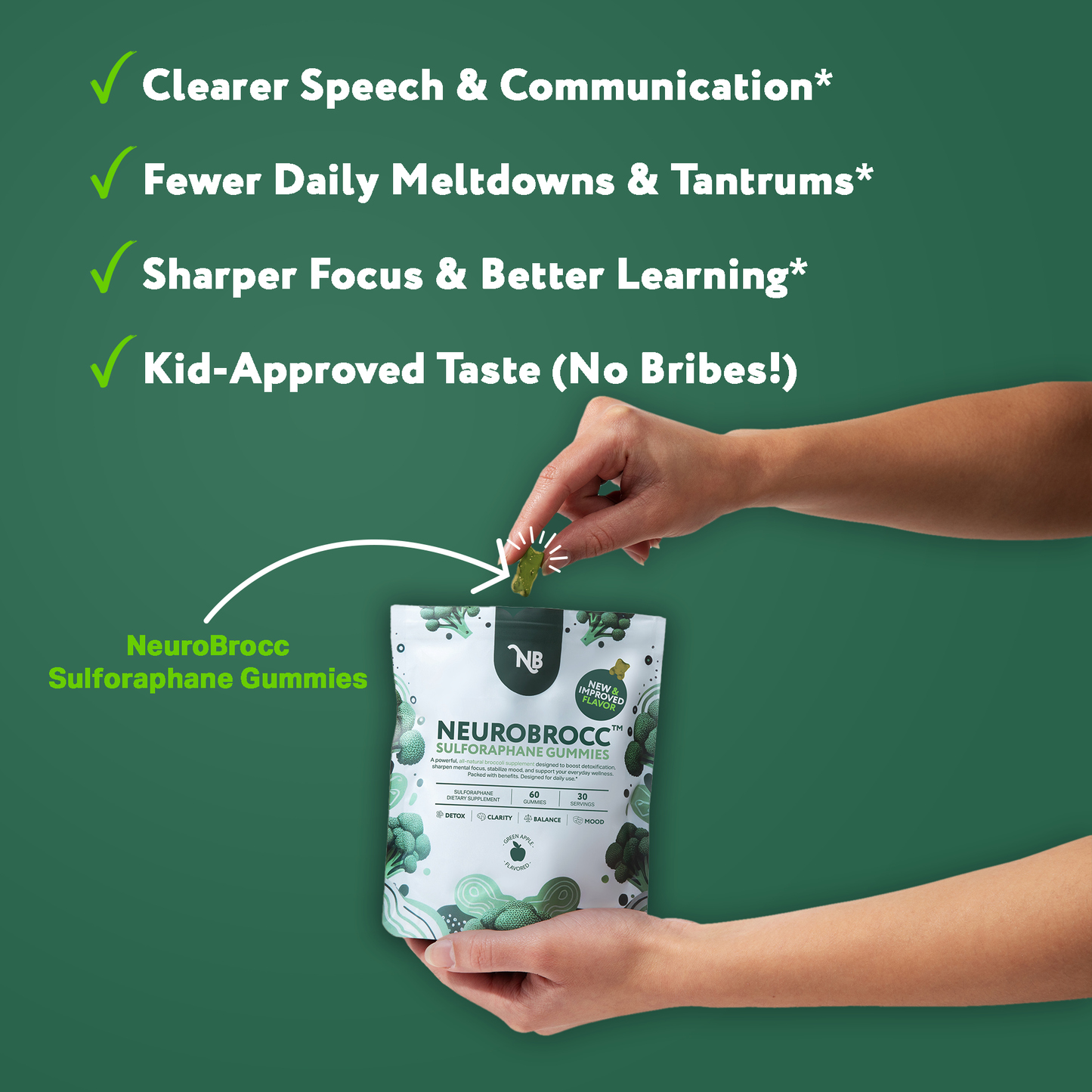 NeuroBrocc Sulforaphane Supplement 60 Gummies